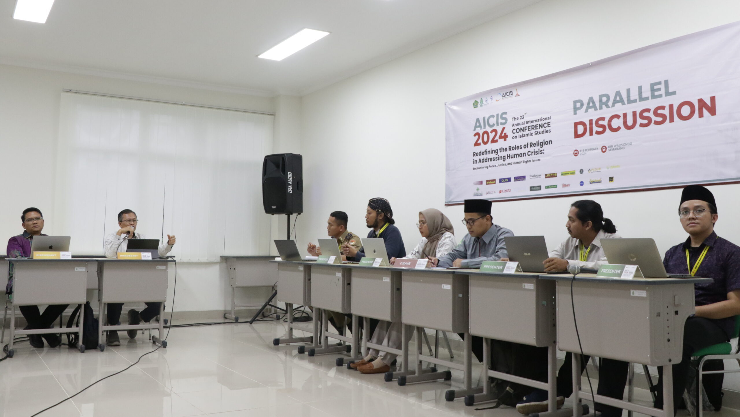 Salah satu sesi Diskusi Paralel pada gelaran AICIS 2024 yang dihadiri oleh Rektor UIN Salatiga, Prof. Zakiyuddin